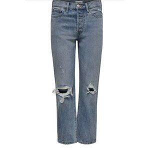 NWT Only Fine Hi Rise Straight Leg Crop Denim Size W30 L26